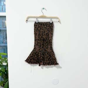 Half Moon Apparel Girl's Animal Print Flare Pants Size 2T